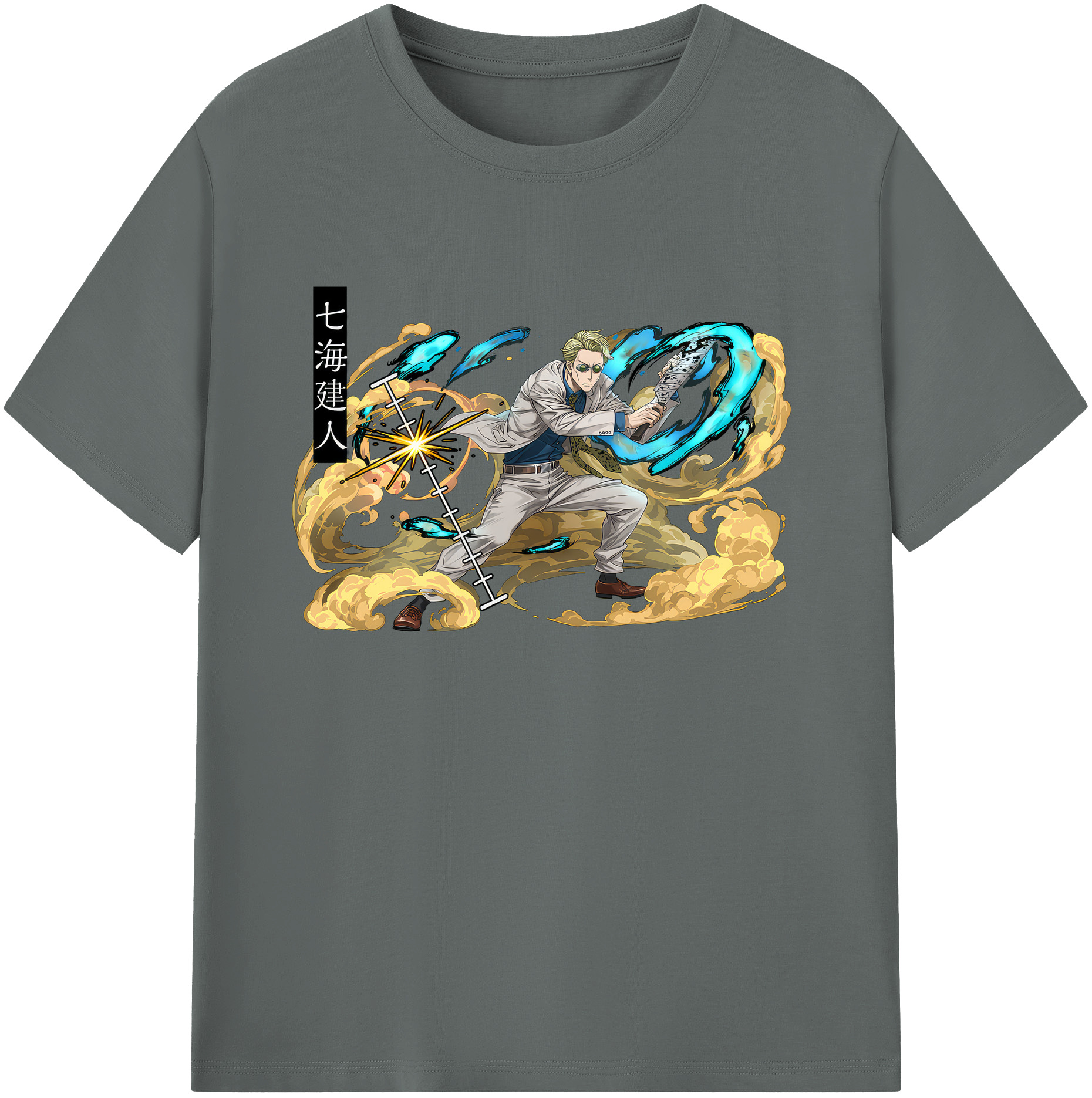 （画像用） 呪術廻戦 Jujutsu Kaisen 綿100％ メンズ半袖Tシャツ｜肌触りやわらか＆通気性